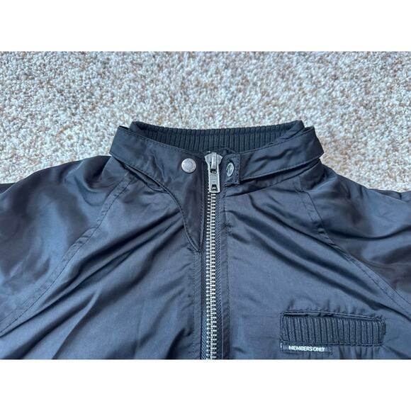 MEMBERS ONLY Classic, Iconic Full zip Jacket/coat; Mens XS, Black 80's inspired - Picture 10 of 16
